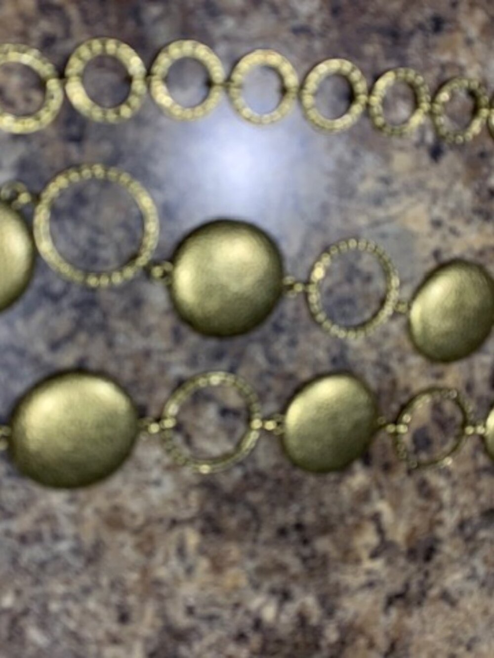 Antique Gold Tone Color Chain Belt, 42 inches,